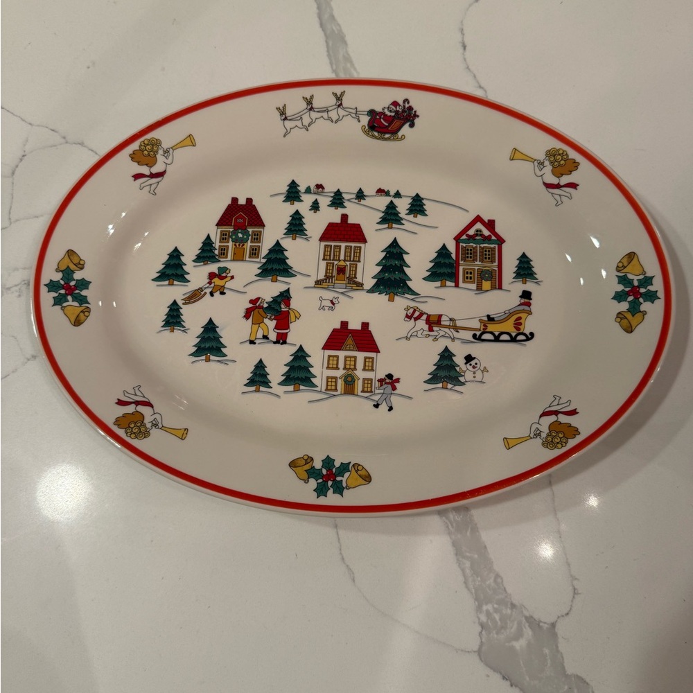 JAMESTOWN CHINA, “The Joy of Christmas”, Oval Serving Platter